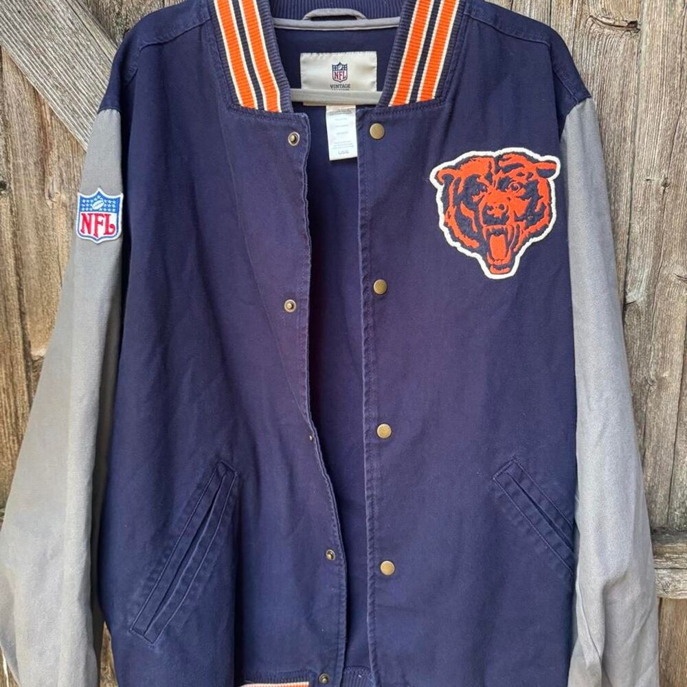 Nfl Men's Navy and Blue Jacket